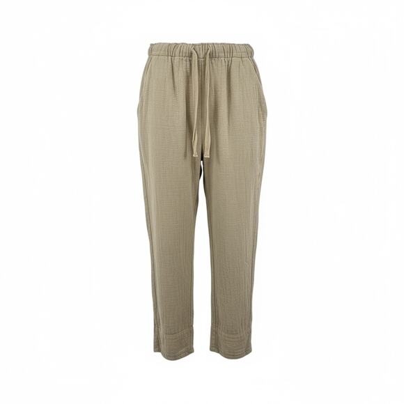 Free People Size Small Pants Essential Double Cloth Linen Harem Beige OB1308301 - Picture 2 of 4
